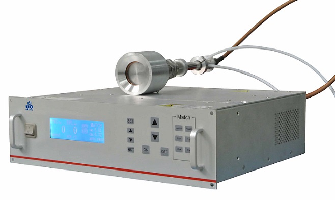 High rf frequency generator with plasma amplifier